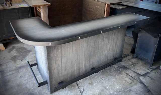 Quầy Bar Gỗ Góc L Cao Cấp QB037 3 Quầy Bar Gỗ Góc L Cao Cấp QB037 3