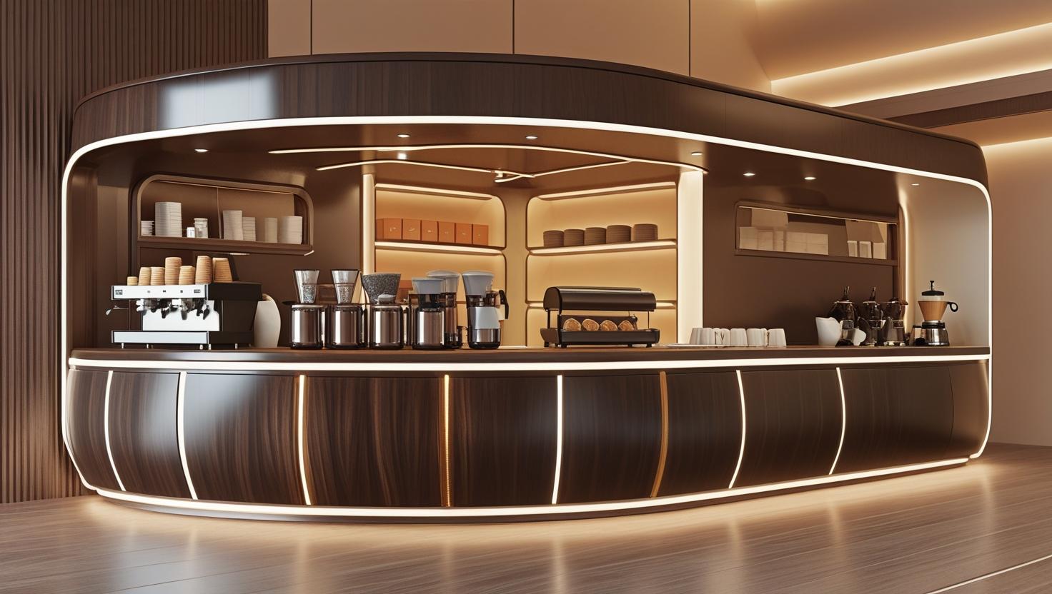 Quầy Bar Quán Cafe Bo Cong QCF021 Quầy Bar Quán Cafe Bo Cong QCF021