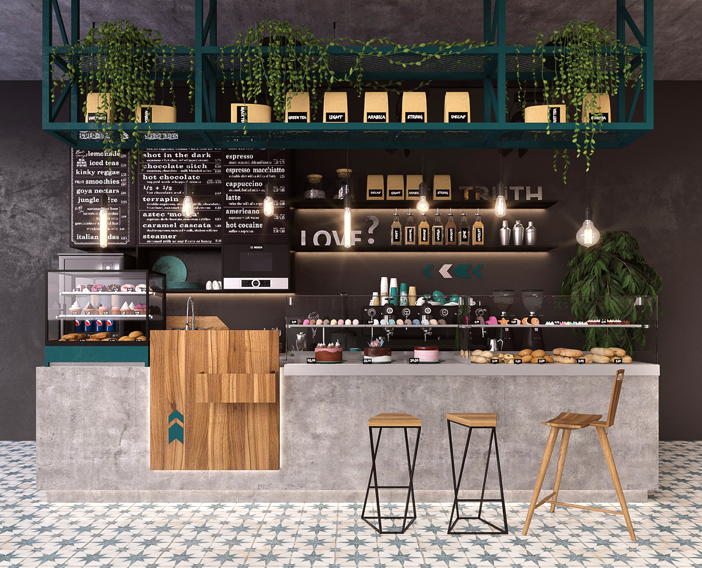 Quầy Bar Quán Cafe Nhỏ Đẹp QCF024 7 Quầy Bar Quán Cafe Nhỏ Đẹp QCF024 7