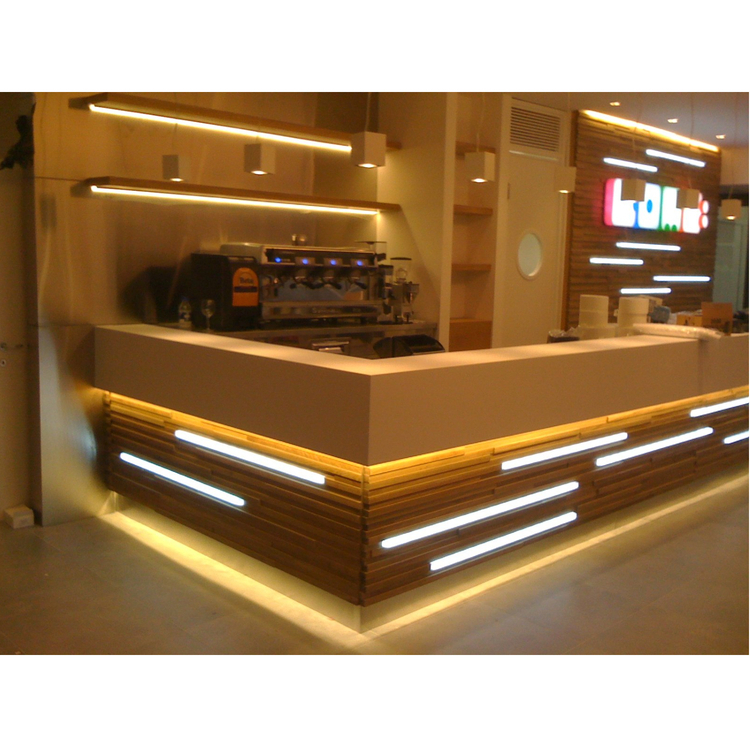 Quầy Cafe Chữ L Thiết Kế Mới Ấn Tượng QCF033 3 Quầy Cafe Chữ L Thiết Kế Mới Ấn Tượng QCF033 3