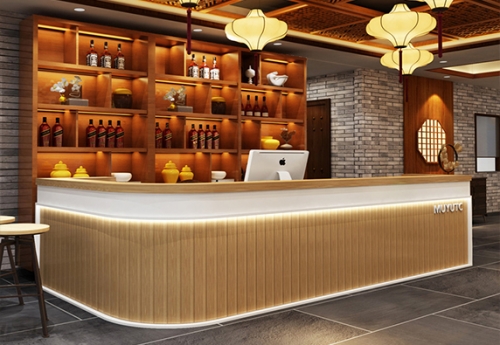 Quầy Cafe Chữ L Tiện Nghi 3 Quầy Cafe Chữ L Tiện Nghi 3