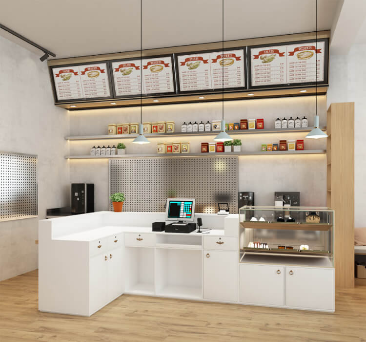 Quầy Cafe Chữ L Tiện Nghi 6 Quầy Cafe Chữ L Tiện Nghi 6