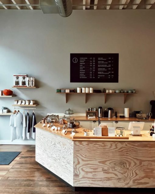 Quầy Cafe Chữ L Tiện Nghi 8