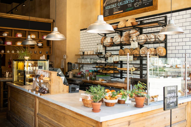 Quầy Cafe Chữ L Vát Góc Ấn Tượng QCF041 4 Quầy Cafe Chữ L Vát Góc Ấn Tượng QCF041 4