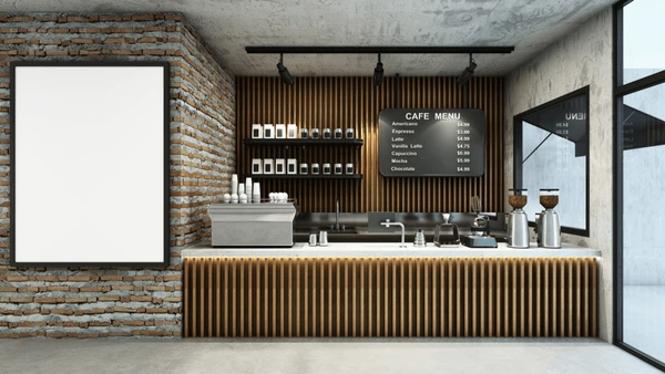 Quầy Cafe Phong Cách Tân Cổ Điển Ấn Tượng QCF025 4 Quầy Cafe Phong Cách Tân Cổ Điển Ấn Tượng QCF025 4