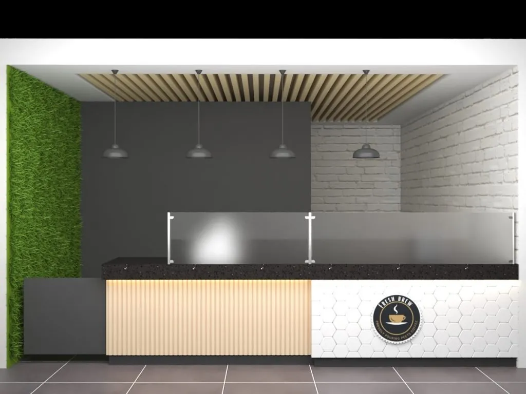Quầy Cafe Phong Cách Tân Cổ Điển Ấn Tượng QCF025 6 Quầy Cafe Phong Cách Tân Cổ Điển Ấn Tượng QCF025 6