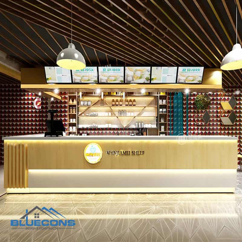 Quầy Pha Chế Cafe Cao Cấp QCF004 2 Quầy Pha Chế Cafe Cao Cấp QCF004 2