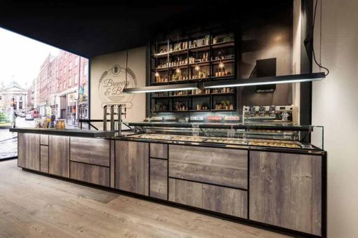 Quầy Pha Chế Cafe Kết Hợp Trưng Bày