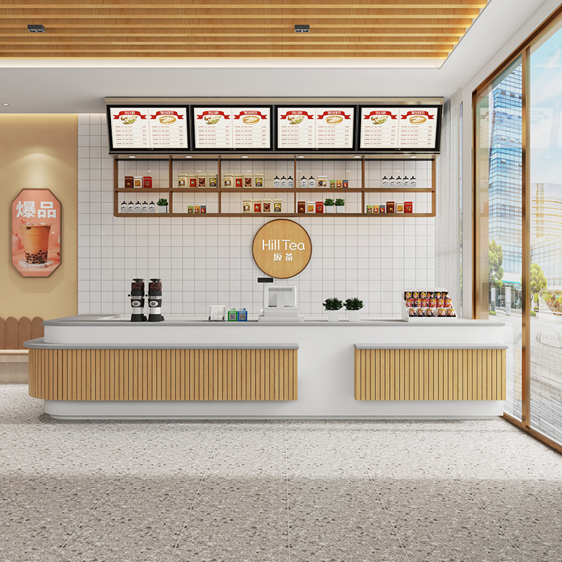 Quầy Pha Chế Cafe Thiết Kế Độc Đáo QCF018 3 Quầy Pha Chế Cafe Thiết Kế Độc Đáo QCF018 3