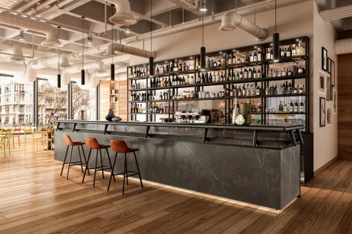 Quầy Pha Chế Gỗ Công Nghiệp 2