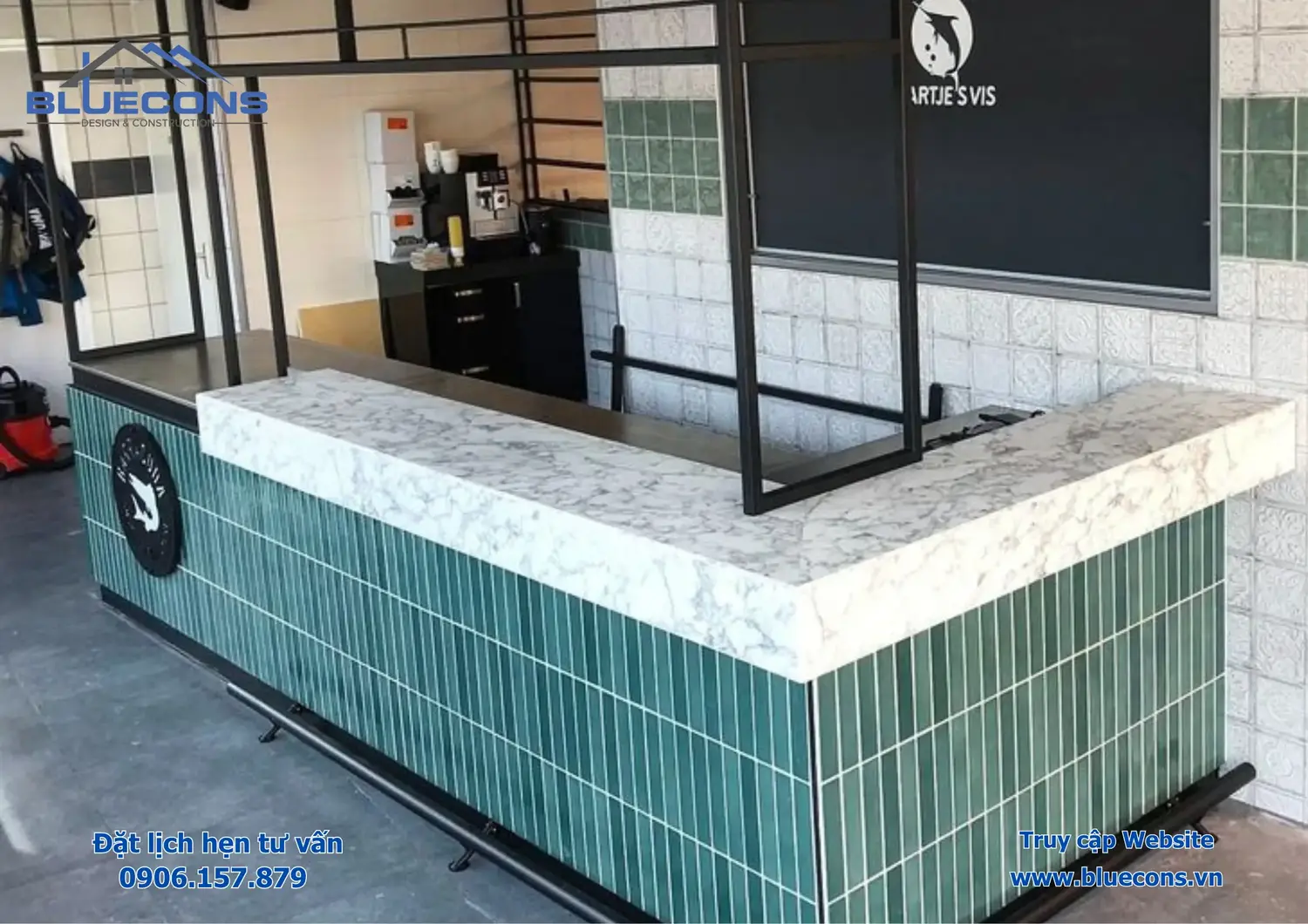 Ấn tượng với mẫu quầy pha chế cafe đẹp 2 Ấn tượng với mẫu quầy pha chế cafe đẹp