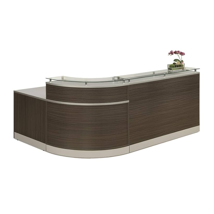 Quầy Thu Ngân Chữ L Bo Cong Ấn Tượng QTN024 2