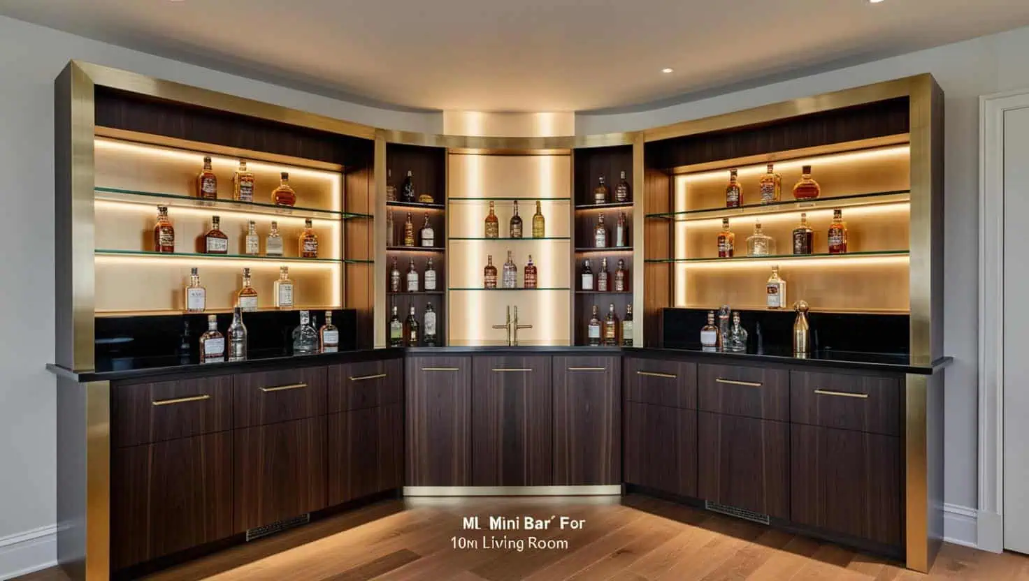 Quầy bar mini phòng khách 10m2 (1) Quầy bar mini phòng khách 10m2 (1)