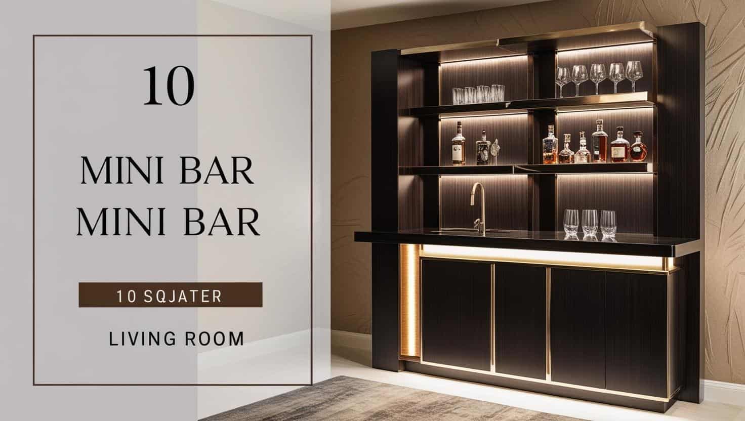Quầy bar mini phòng khách 10m2 (10) Quầy bar mini phòng khách 10m2 (10)