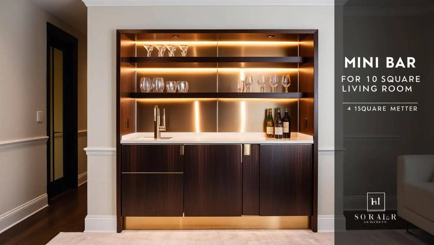 Quầy bar mini phòng khách 10m2 (13) Quầy bar mini phòng khách 10m2 (13)