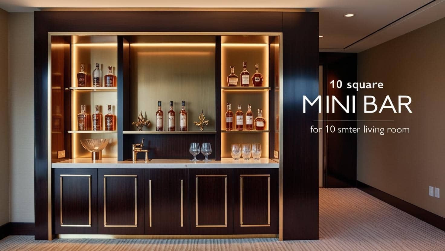 Quầy bar mini phòng khách 10m2 (15) Quầy bar mini phòng khách 10m2 (15)