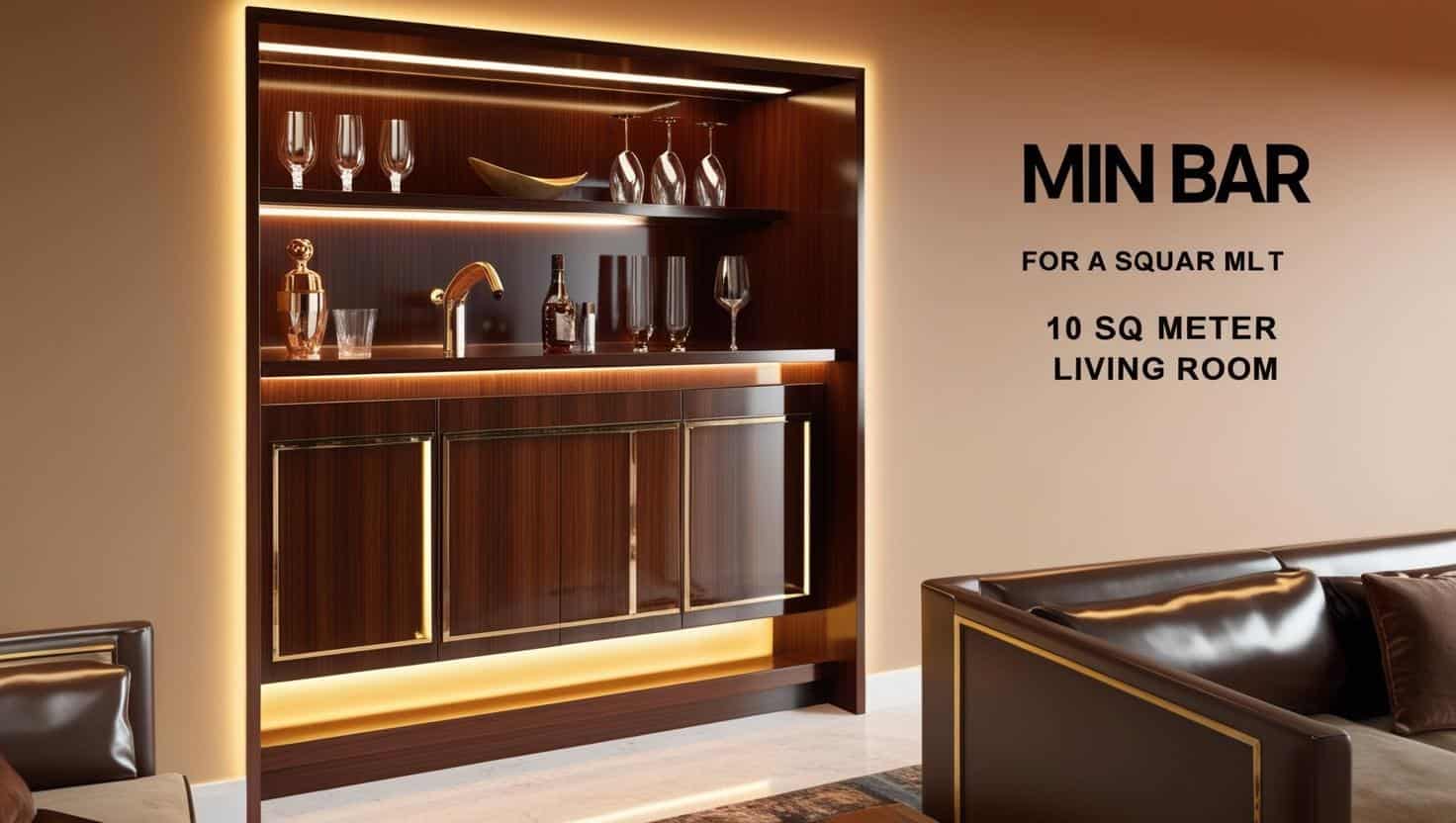 Quầy bar mini phòng khách 10m2 (3) Quầy bar mini phòng khách 10m2 (3)