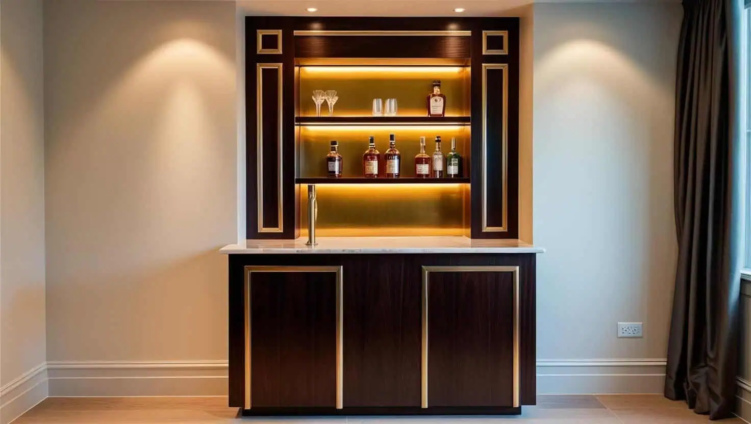 Quầy bar mini phòng khách 10m2 (8) Quầy bar mini phòng khách 10m2 (8)