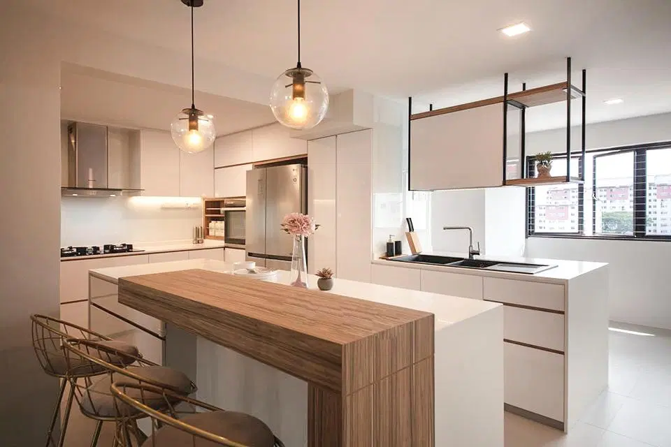 Quầy bar mini trong bếp 2