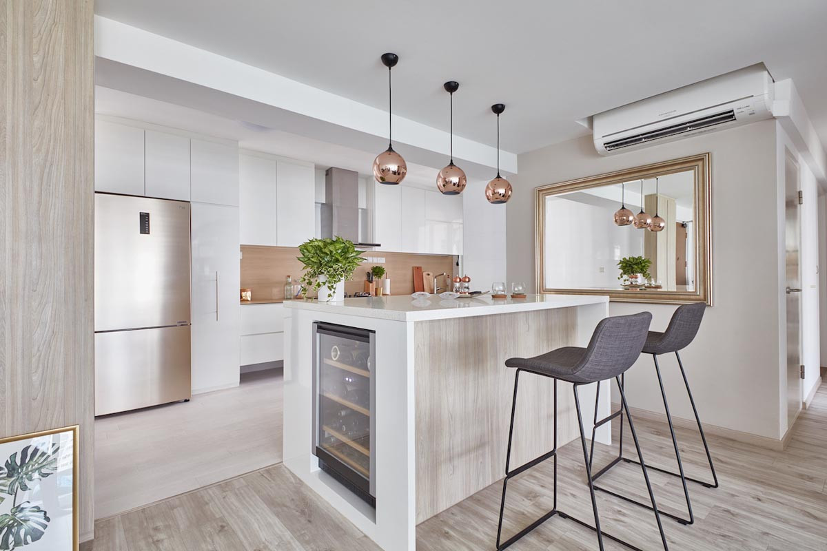Quầy bar mini trong bếp 3