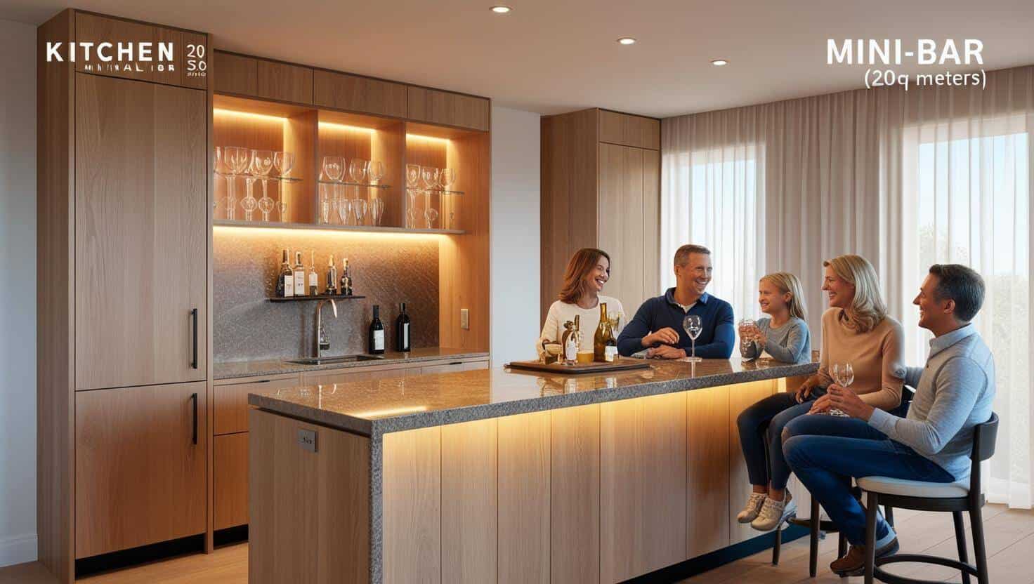 Quầy bar mini trong bếp (5) Quầy bar mini trong bếp (5)