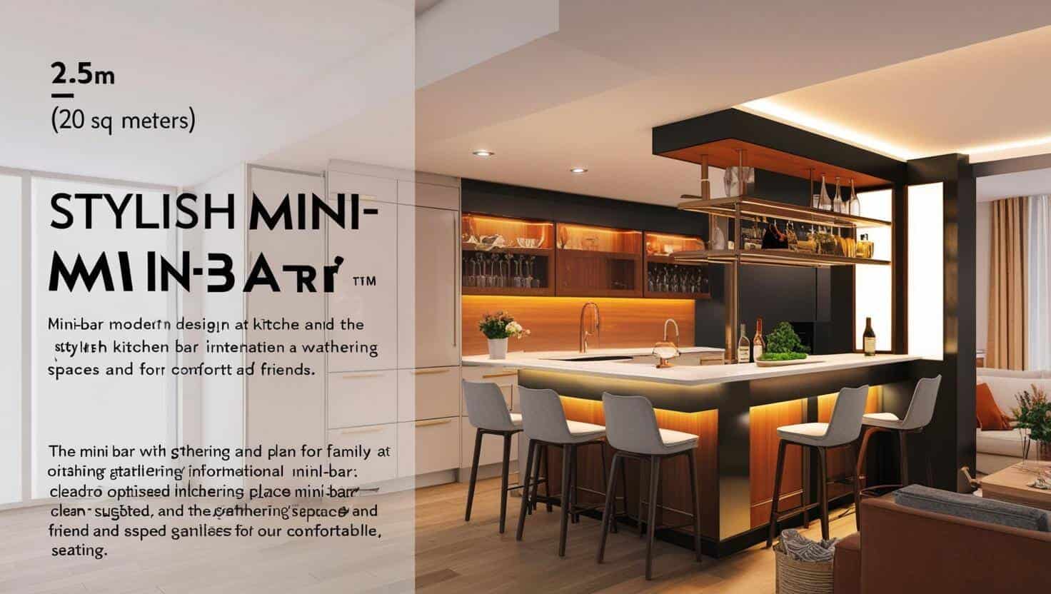 Quầy bar mini trong bếp Quầy bar mini trong bếp