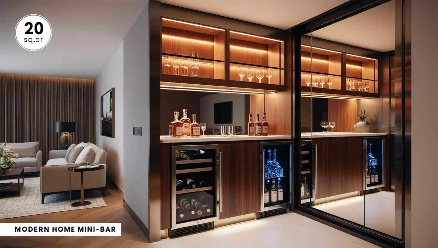 Quầy bar mini trong nhà (2) Quầy bar mini trong nhà (2)
