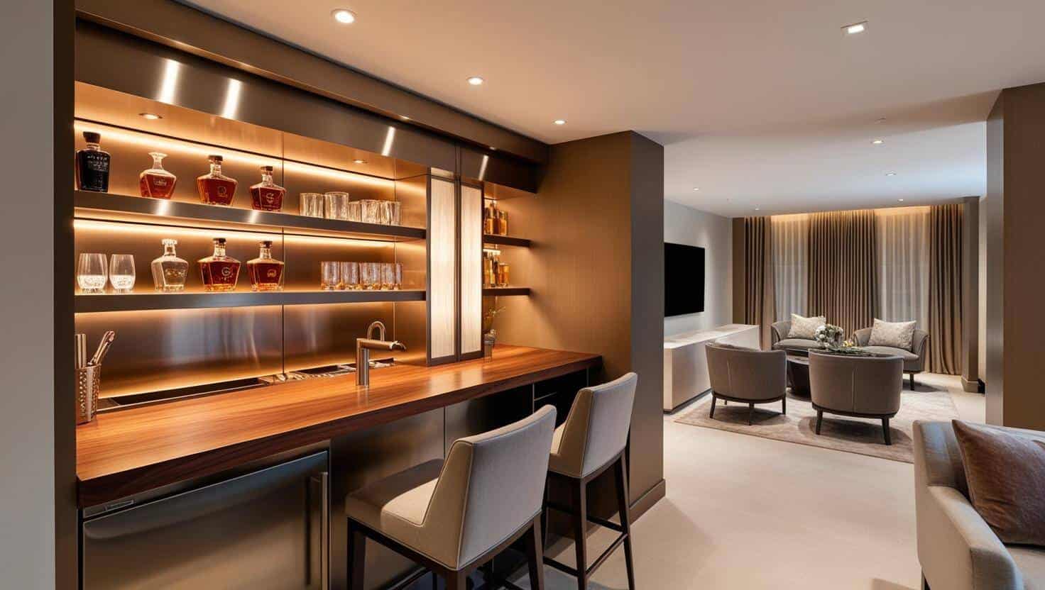 Quầy bar mini trong nhà Quầy bar mini trong nhà