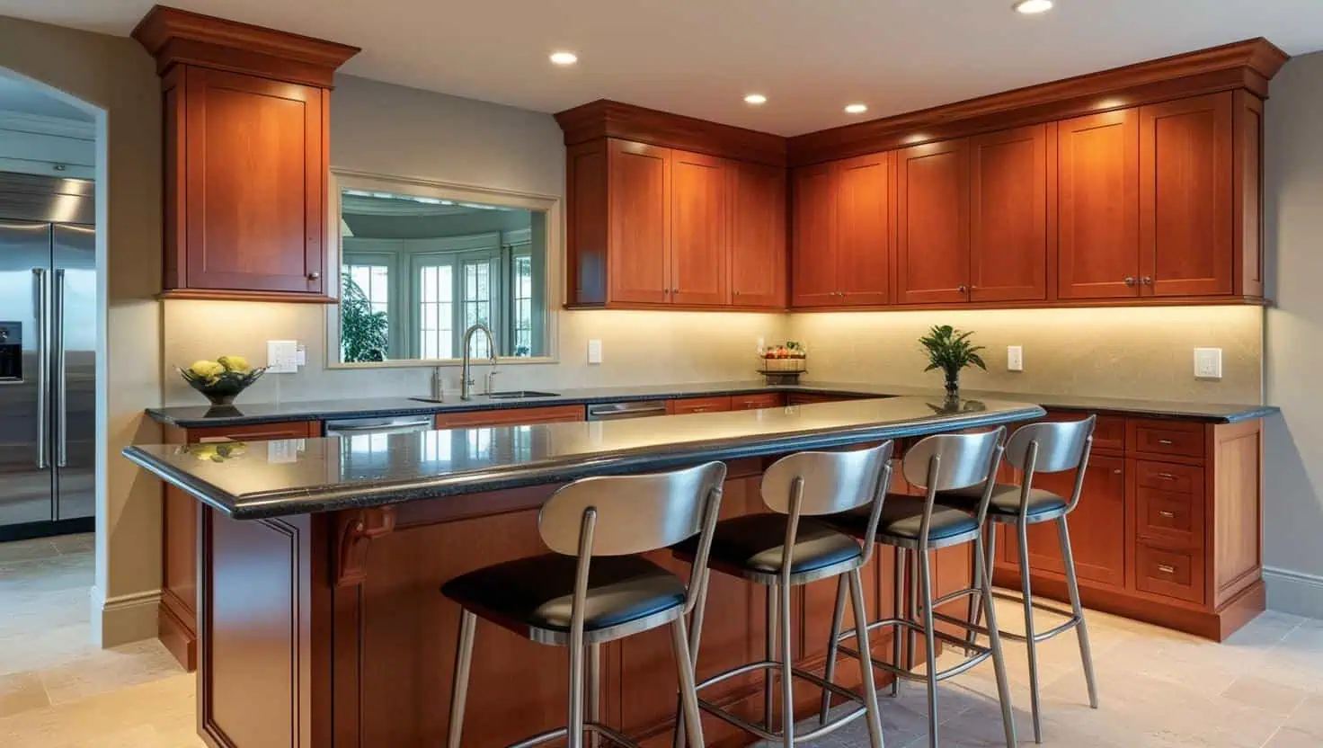 Quầy bar nhà bếp 10m2 (3) Quầy bar nhà bếp 10m2 (3)