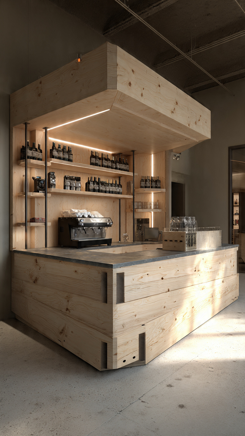 Quầy bar plywood (2) Quầy bar plywood (2)