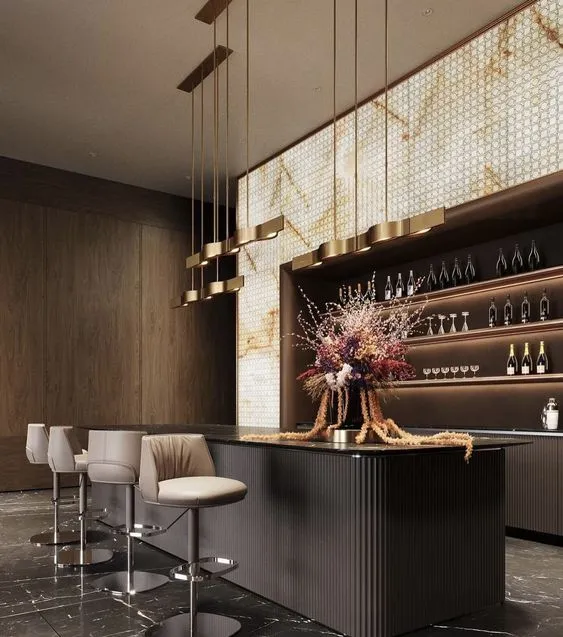 Quầy Bar Trong Khách Sạn: 5 Ý Tưởng Thiết Kế Ấn Tượng Mạnh Mẽ 6 Quầy bar trong khách sạn với thiết kế đẹp, sang trọng