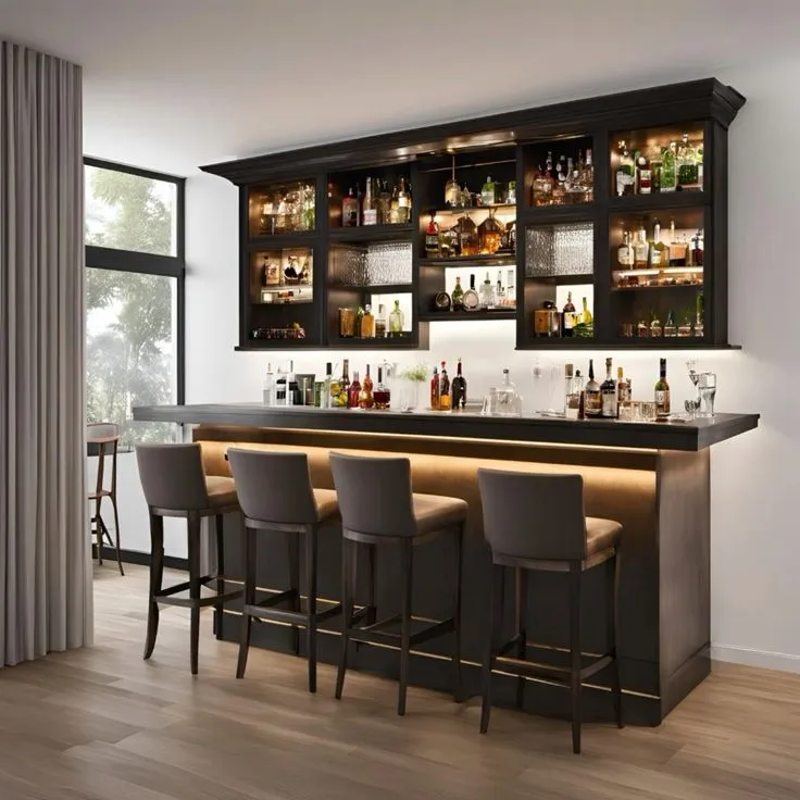 Quầy Bar Trong Khách Sạn: 5 Ý Tưởng Thiết Kế Ấn Tượng Mạnh Mẽ 2 Quầy bar trong khách sạn sang trọng