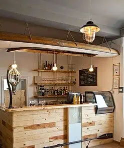 Quầy cà phê gỗ đẹp