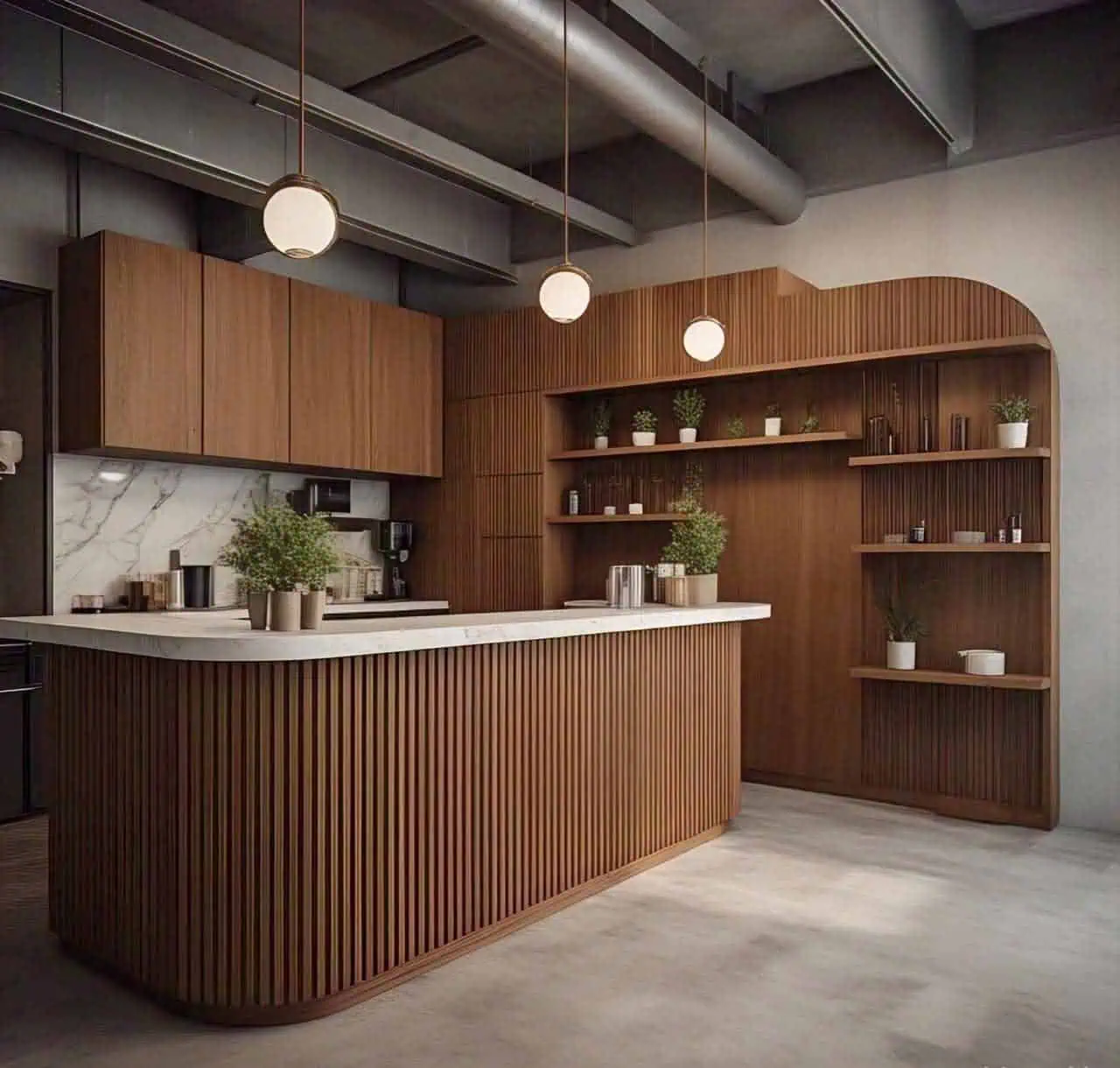 Quầy cafe phong cách tối giản 4 Quầy cafe phong cách tối giản 4