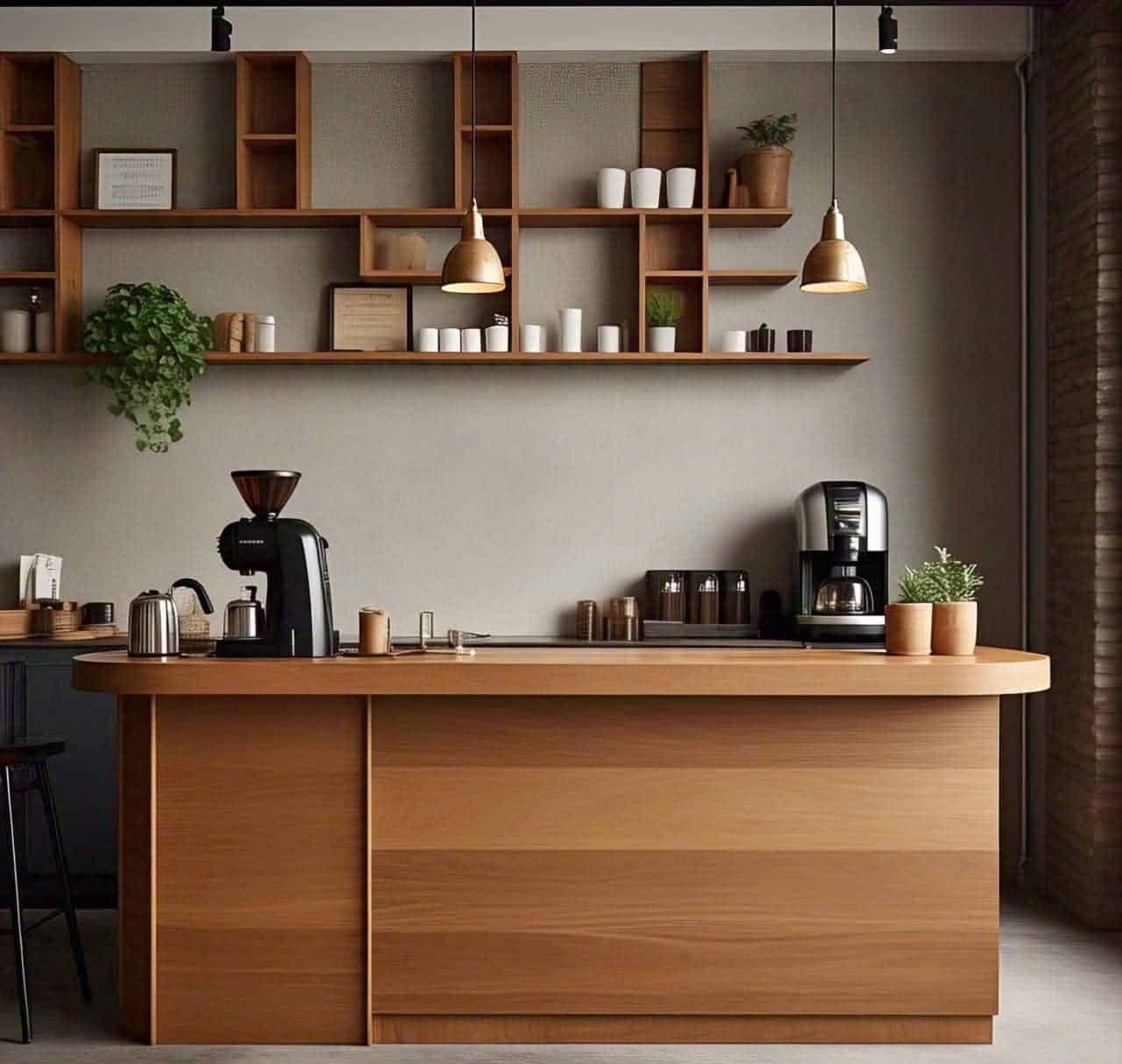 Quầy cafe phong cách tối giản 5 Quầy cafe phong cách tối giản 5