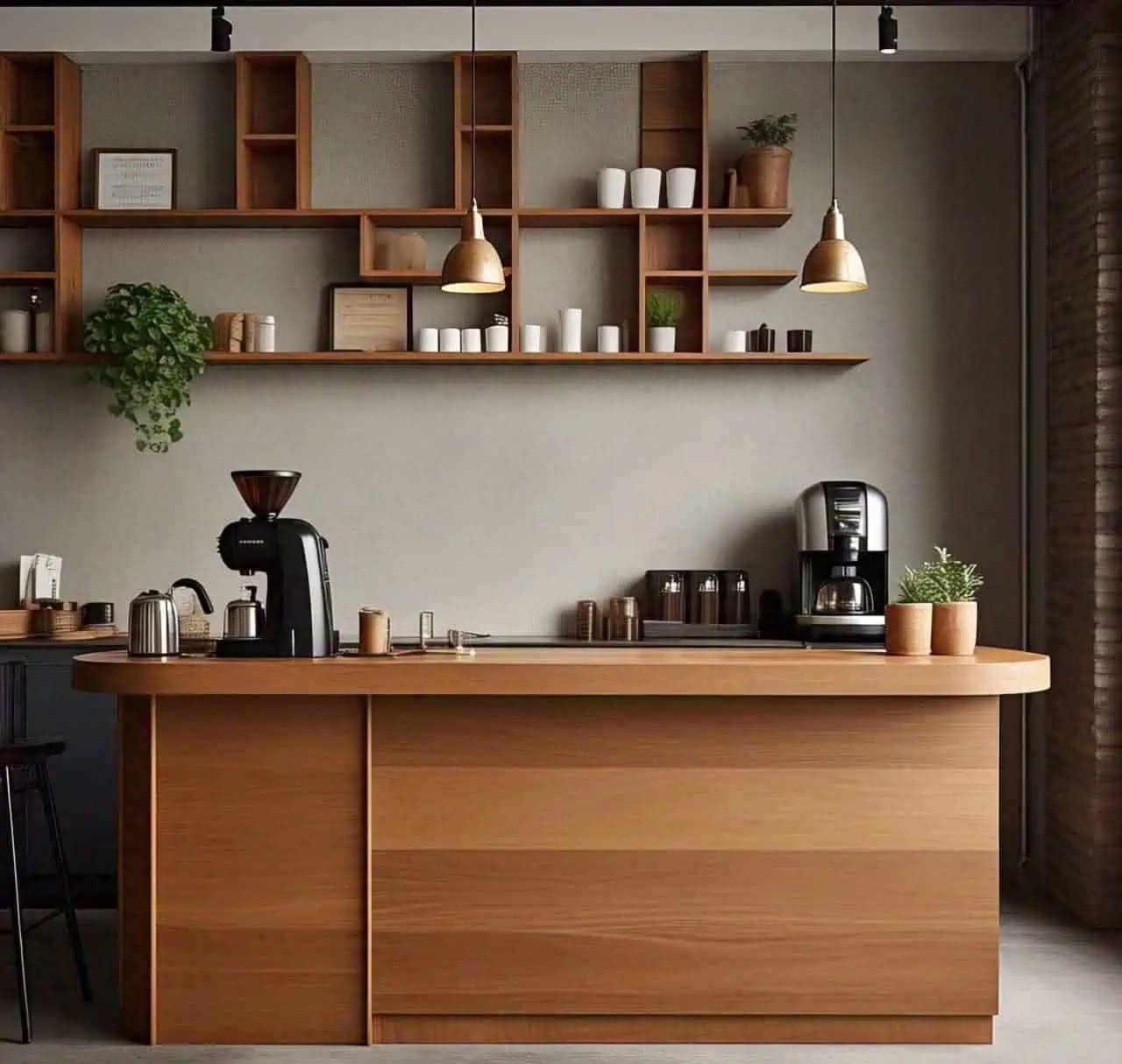 Quầy cafe phong cách tối giản 5 Quầy cafe phong cách tối giản 5