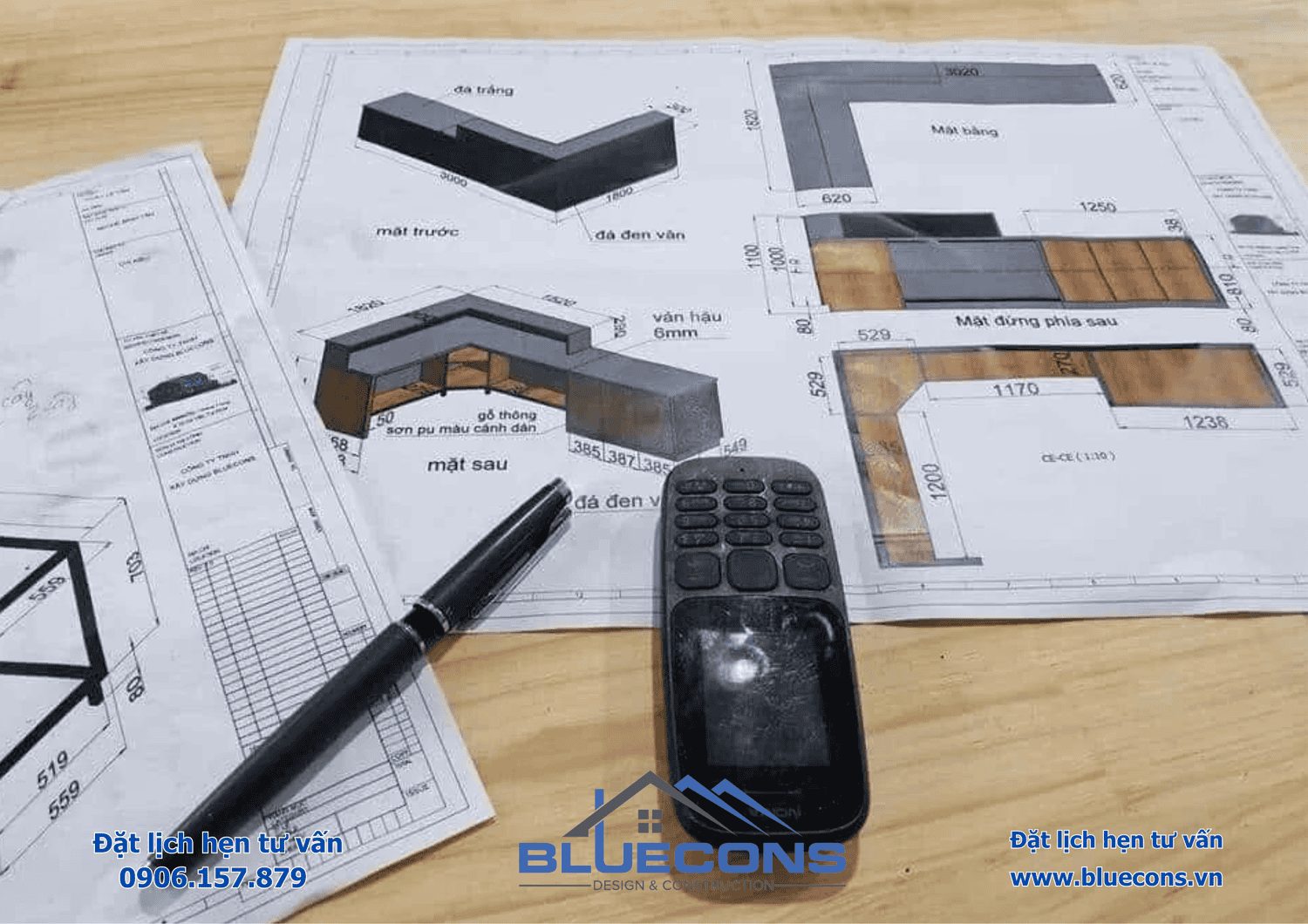 Quầy lễ tân bằng đá thu hút tài vận bạn nên sở hữu