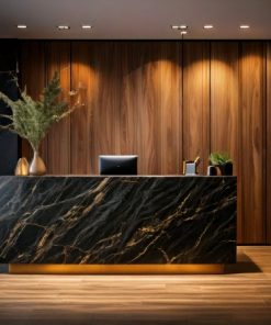 Quầy lễ tân cao cấp mặt đá (2)