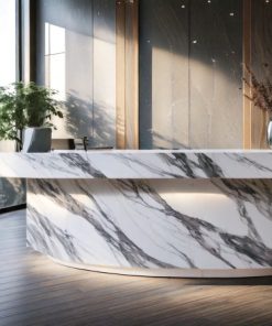 Quầy lễ tân cao cấp mặt đá (3)