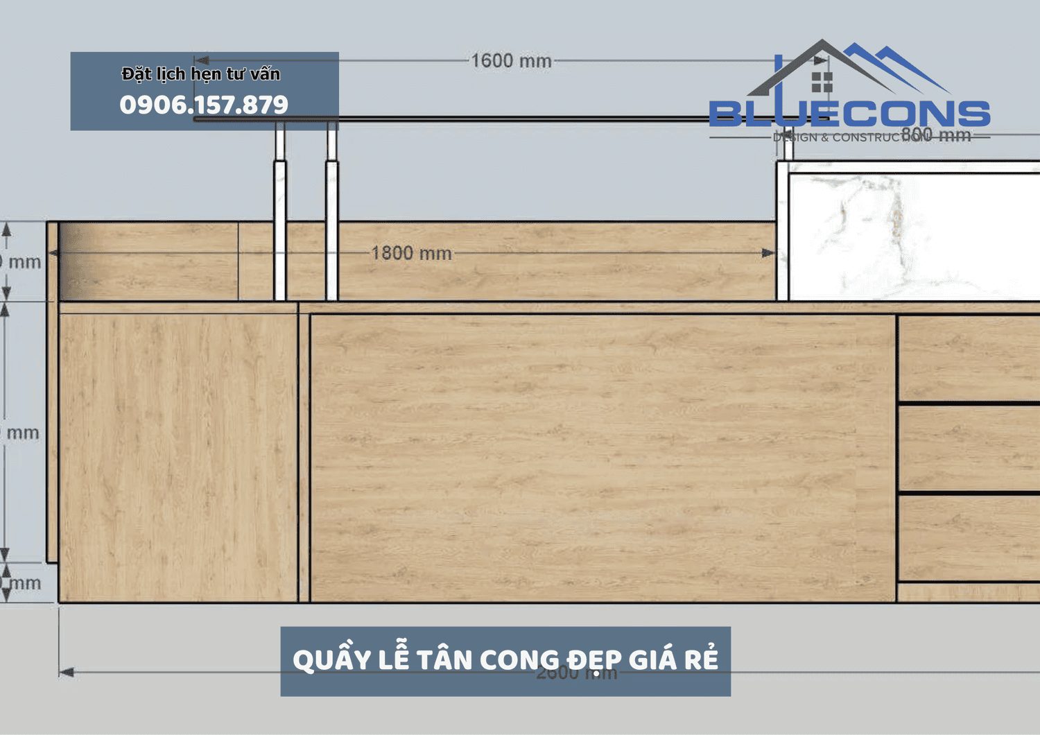 Quầy lễ tân cong đẹp giá rẻ được ưa chuộng nhất tại TPHCM với thiết kế hiện đại đẹp mắt 6 Quầy lễ tân cong đẹp giá rẻ được ưa chuộng nhất tại TPHCM với thiết kế hiện đại đẹp mắt