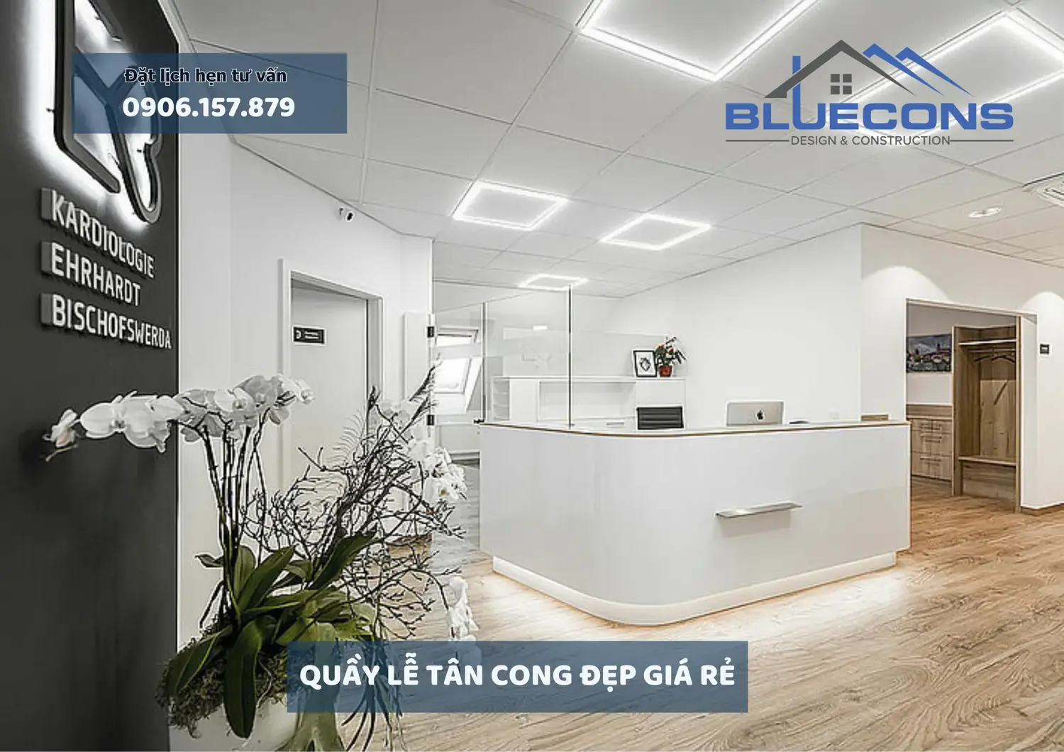 Quầy lễ tân cong đẹp giá rẻ được ưa chuộng nhất tại TPHCM với thiết kế hiện đại đẹp mắt 10 Quầy lễ tân cong đẹp giá rẻ được ưa chuộng nhất tại TPHCM với thiết kế hiện đại đẹp mắt