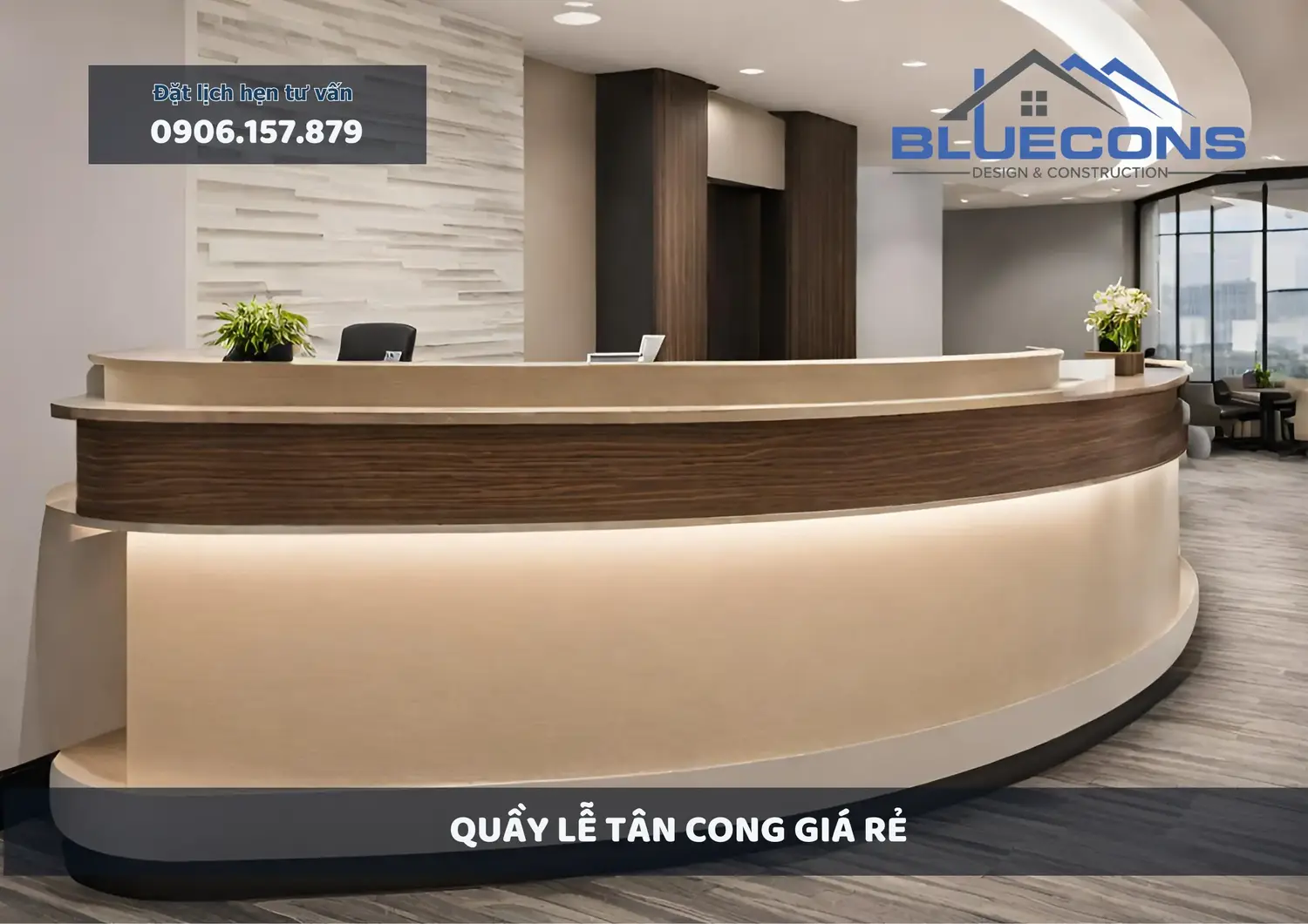 Quầy lễ tân cong giá rẻ tạo điểm nhấn cho không gian hiện đại năm 2024 2 Quầy lễ tân cong giá rẻ tạo điểm nhấn cho không gian hiện đại năm 2024