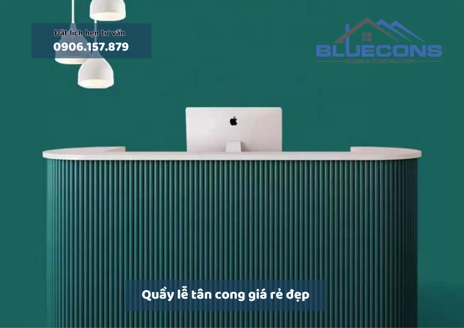 Quầy lễ tân cong giá rẻ đẹp, thiết kế thi công quầy lễ tân cong giá rẻ nhất 2024 8 Quầy lễ tân cong giá rẻ đẹp, thiết kế thi công quầy lễ tân cong giá rẻ nhất 2024