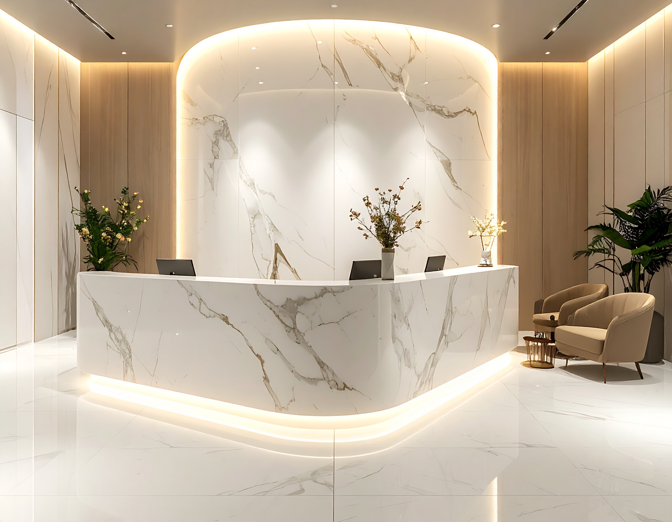 Quầy lễ tân đẹp cho showroom (1) Quầy lễ tân đẹp cho showroom (1)