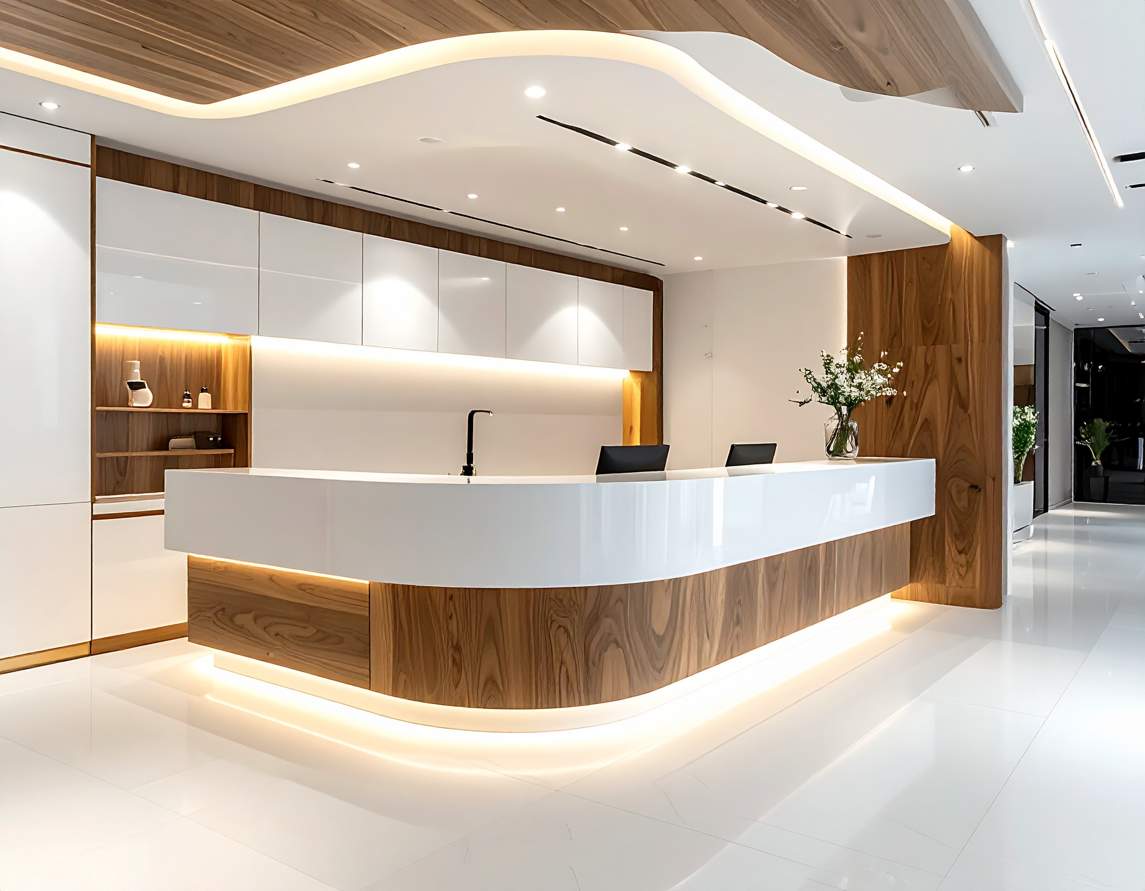 Quầy lễ tân đẹp cho showroom (5) Quầy lễ tân đẹp cho showroom (5)