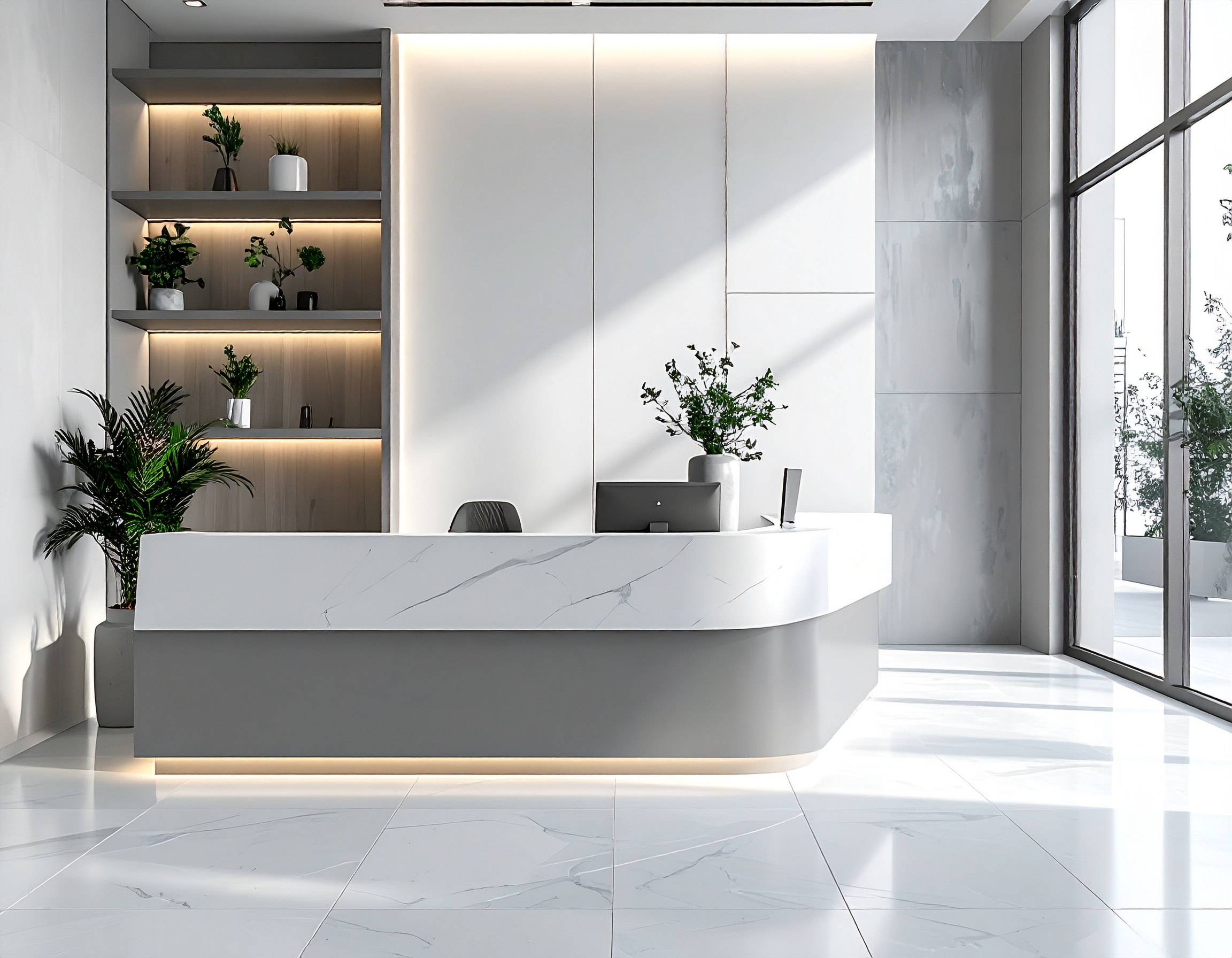 Quầy lễ tân đẹp cho văn phòng nhỏ (5) Quầy lễ tân đẹp cho văn phòng nhỏ (5)