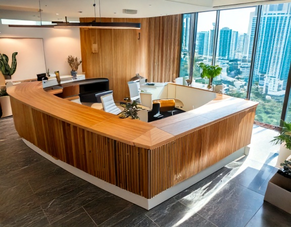 Quầy lễ tân đẹp giá xưởng TPHCM (1) Quầy lễ tân đẹp giá xưởng TPHCM (1)