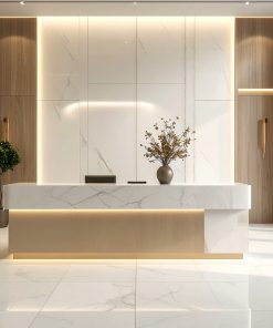 Quầy lễ tân đơn giản mà đẹp (2)