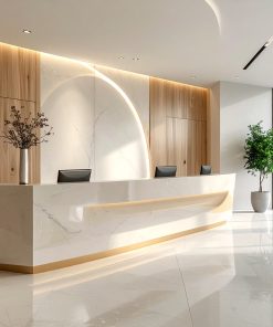 Quầy lễ tân đơn giản mà đẹp (4)