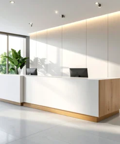 Quầy lễ tân gỗ MDF (2)